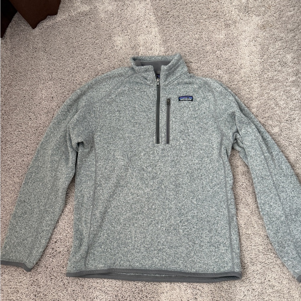 Patagonia Light Gray Fleece Quarter-Zip